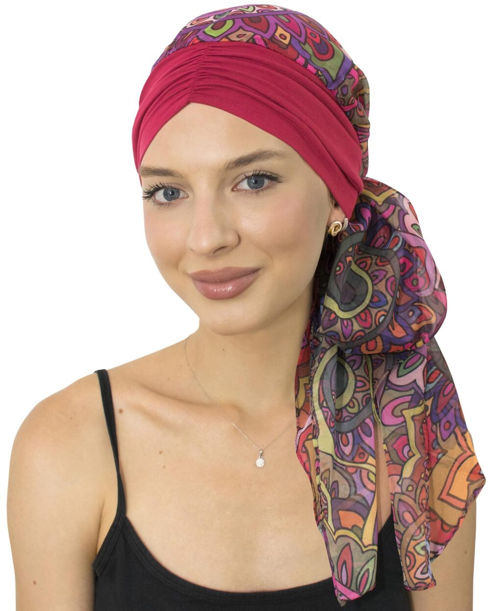 8891 Head Scarf Skull Cap Chemo Patients Headwear Cancer Hair Loss Scarf